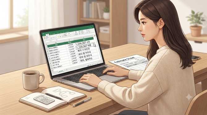 엑셀 숫자 한글 변환 NUMBERSTRING 함수 활용법 견적서 양식 반영하기