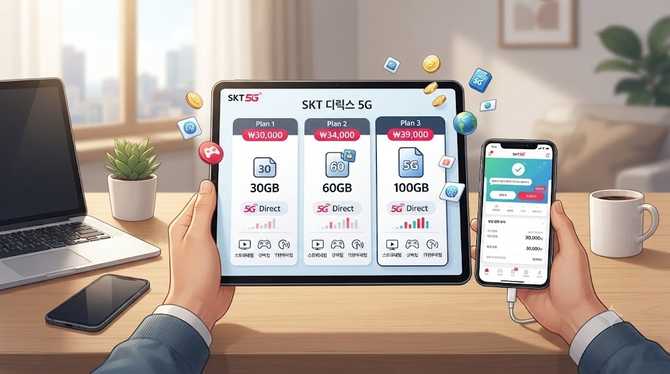 SKT 3만 원대 5G 요금제 출시 SKT 다이렉트 5G 요금제 종류 및 혜택 알아보기