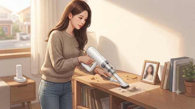 홈리아 HA-9KM 무선 핸디 청소기, 8,000PA 흡입력의 실사용 체감