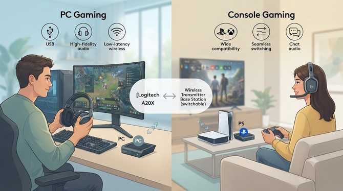 로지텍 A20X로 PC와 콘솔을 아우르는 게이밍 헤드셋 고르는 방법