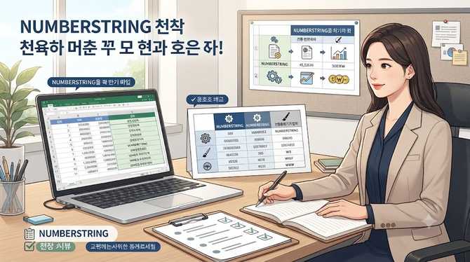 엑셀 숫자 한글 변환 NUMBERSTRING 함수 활용법 견적서 양식 반영하기 (2)