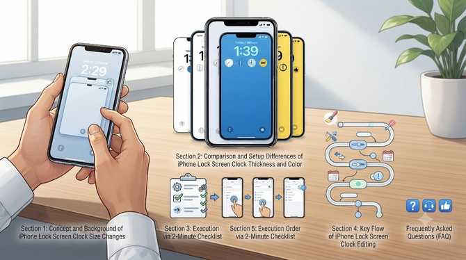 iOS26 아이폰 잠금화면 시계 크기 크게 늘리는법 2분 설정 방법 (2)