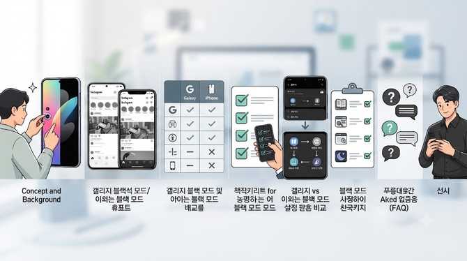 갤럭시 아이폰 흑백모드 설정과 해제 방법 (2)