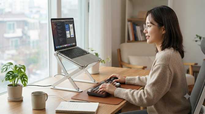 모락 시뮬러S2 노트북 거치대, 튼튼한 지지력과 휴대성 확인 (2)