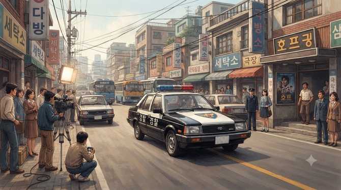 현대 스텔라가 영화 호프 경찰차였다, 시대 고증의 비밀은? (3)