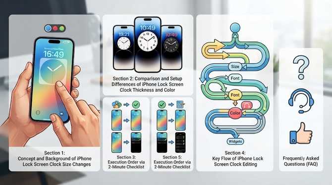 iOS26 아이폰 잠금화면 시계 크기 크게 늘리는법 2분 설정 방법 (3)