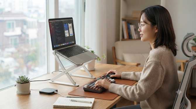 모락 시뮬러S2 노트북 거치대, 튼튼한 지지력과 휴대성 확인 (3)