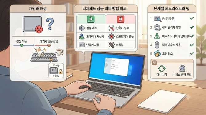 노트북 터치패드 안될 때 잠금 설정 및 해제 방법 (3)