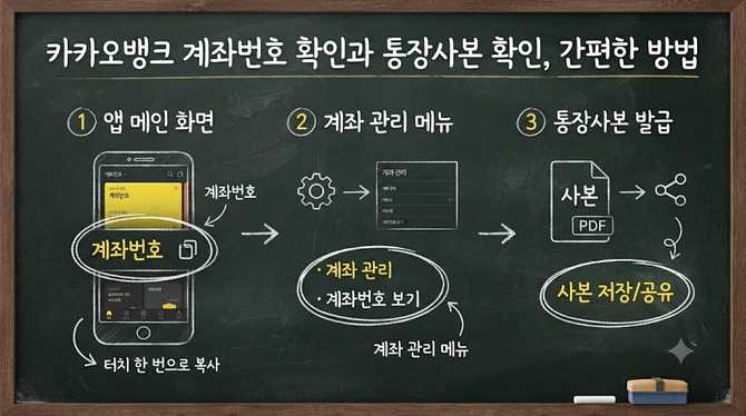 카카오뱅크 계좌번호 확인과 통장사본 확인, 간편한 방법