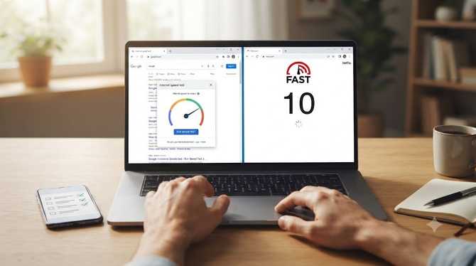 인터넷 속도 측정 사이트 2곳 구글, Fast.com 추천 이유와 사용 방법 간단 정리