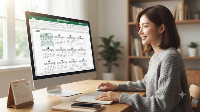 엑셀 달력 만들기 2025년, 2분 만에 끝내는 간단 비법