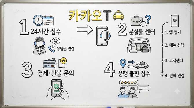 카카오T 택시 고객센터 번호와 상담원 연결 방법 알아보기