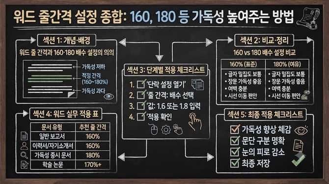 워드 줄간격 160 180 맞추기 줄이기 등 가독성 높여주는 조절 설정 방법 종합