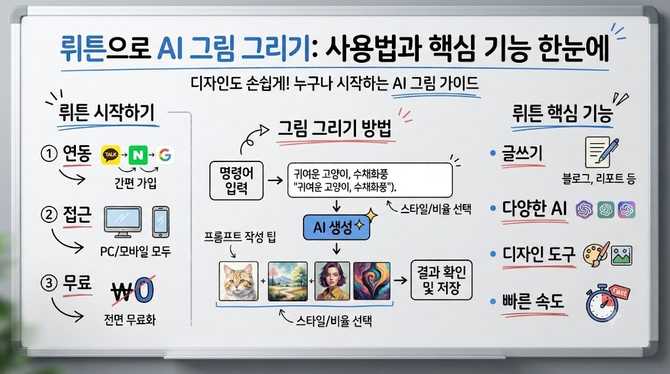 뤼튼으로 AI 그림 그리기: 사용법과 핵심 기능 한눈에