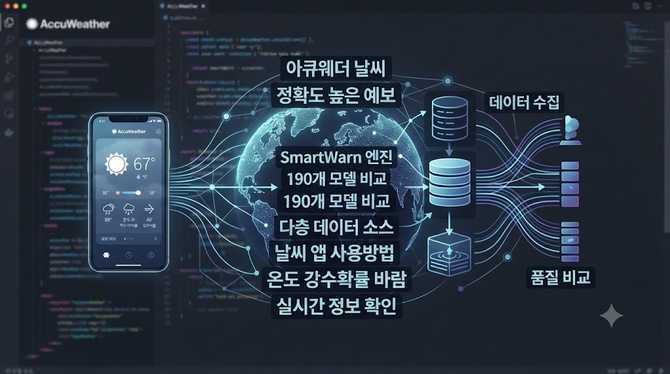 아큐웨더 정화도 높은 날씨 앱 사용방법 알아보기