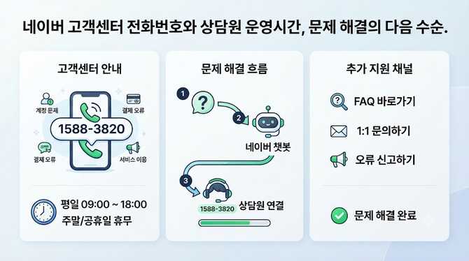 네이버 고객센터 전화번호와 상담원 운영시간, 문제 해결의 다음 수순