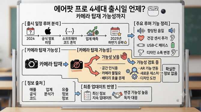 에어팟 프로 4세대 출시일 언제? 카메라 탑재 가능성까지