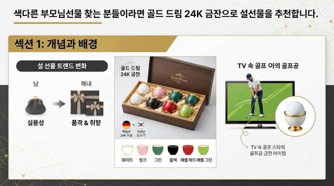 색다른 부모님선물 찾는 분들이라면 골드 드림 24K 금잔으로 설선물을 추천합니다