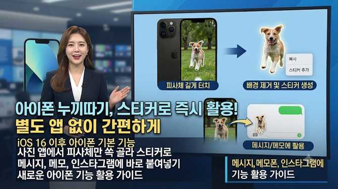아이폰 누끼따기로 피사체를 간편하게 스티커로 즉시 만들고 활용하기