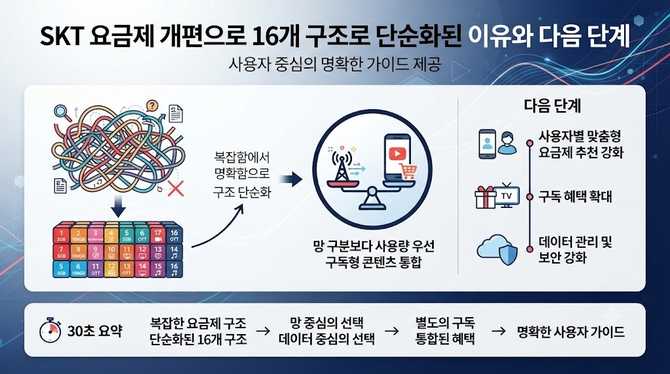 SKT 요금제 개편으로 16개 구조로 단순화된 이유와 다음 단계