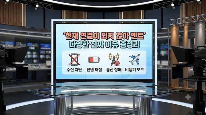 현재 연결이 되지 않아 멘트 다양한 진짜 이유 총정리