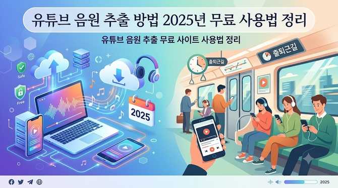 유튜브 음원 추출 방법 2025년 무료 사용법 정리
