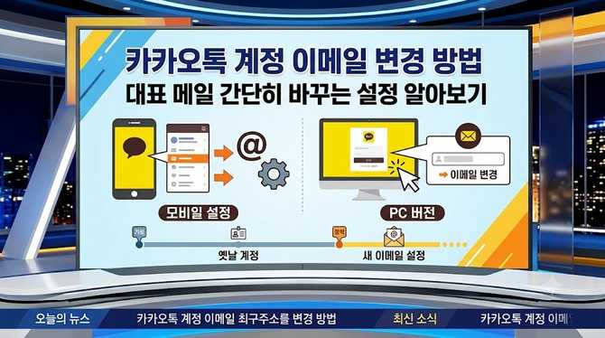 카카오톡 계정 이메일 변경 방법 대표 메일 간단히 바꾸는 설정 알아보기