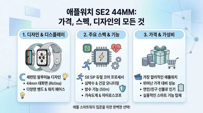 애플워치 SE2 44MM 애플 2세대 가성비 스마트워치 가격, 스펙, 디자인에 대한 모든 것