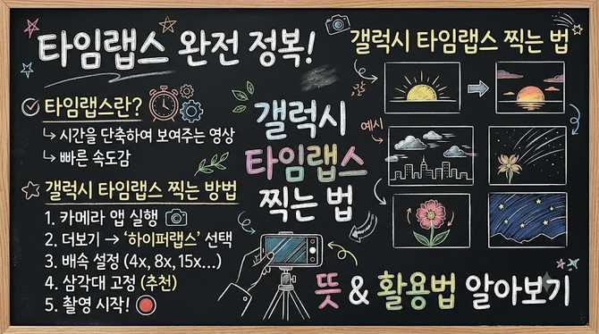 타임랩스 뜻 갤럭시 타임랩스 찍는법 함께 알아보기