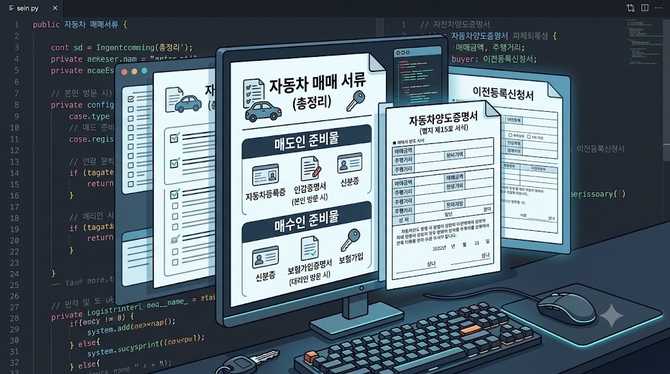 자동차 매매 서류 총정리, 매도인 매수인 준비물은
