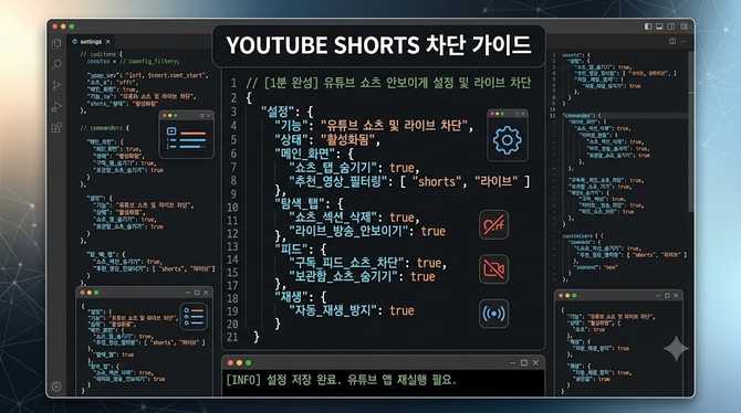 유튜브 쇼츠 안보이게 설정 및 쇼츠 라이브 차단 방법 1분 정리