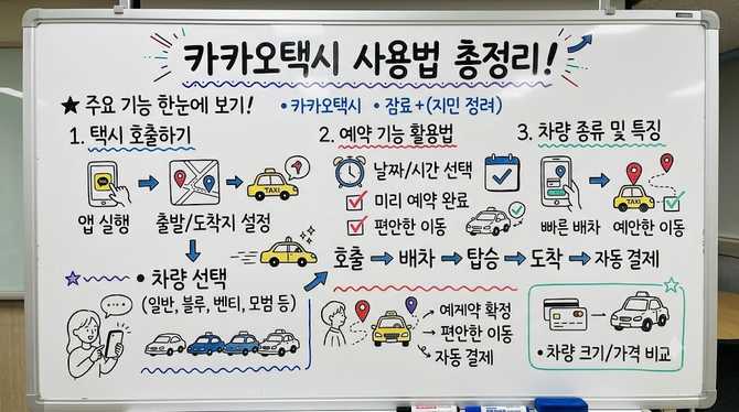 카카오택시 사용법 총정리! 예약부터 호출, 차량 종류별 차이까지