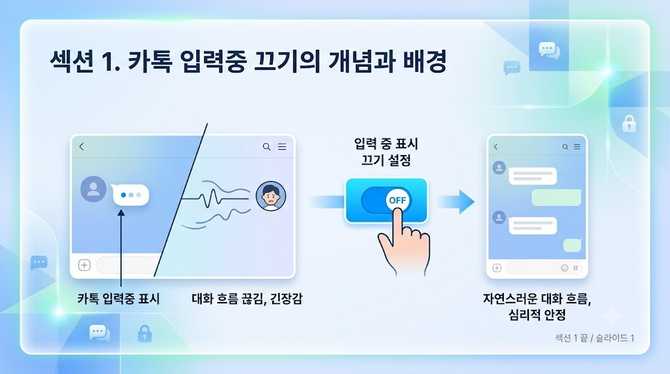 카톡 입력중 끄기, 말풍선 숨김으로 대화 흐름 되찾기