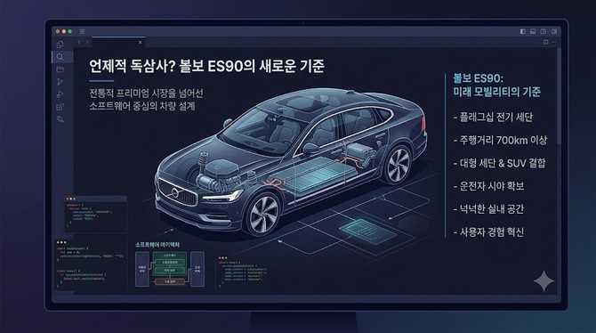 언제적 독삼사? 주행거리 700km 볼보 ES90의 승부수