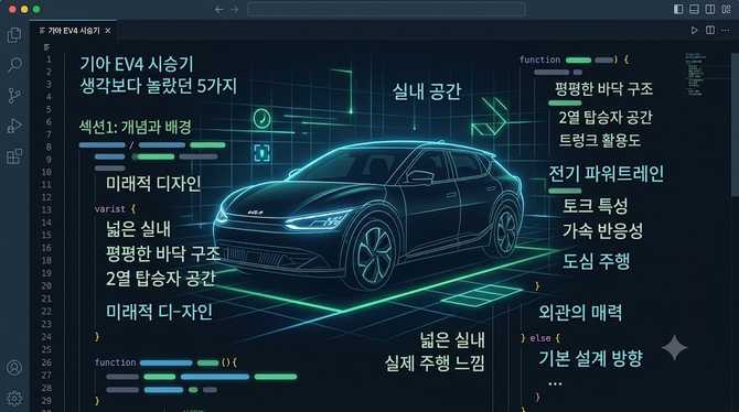 직접 타본 Kia EV4 시승기, 생각보다 놀랐던 5가지