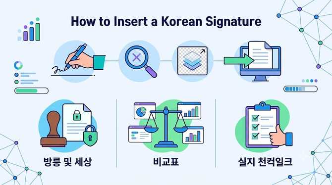 한글 서명 넣기 배경 없이 투명 사인 만드는 방법부터 파일 삽입까지