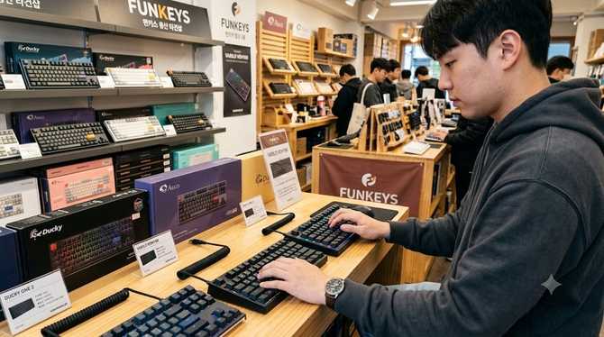 기계식키보드 선택 고민? 용산 펀키스 타건 후기