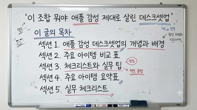 이 조합 뭐야? 애플 감성 제대로 살린 데스크셋업