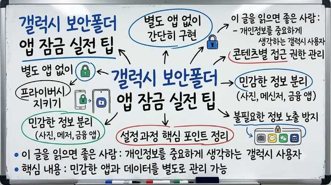갤럭시 보안폴더로 앱 잠금, 별도 앱 없이 간단히 구현하는 실전 팁