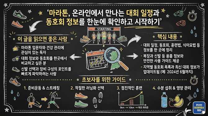 마라톤 온라인에서 만나는 대회 일정과 동호회 정보를 한눈에 확인하고 시작하기